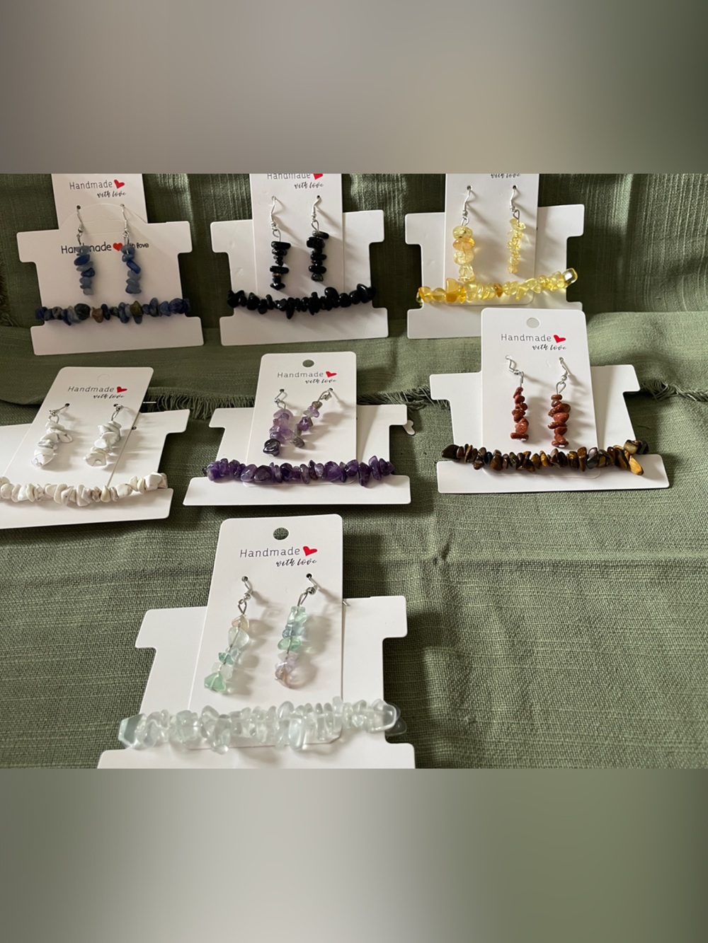 Multi Stone Matching Earring & Bracelet sets - $15 each